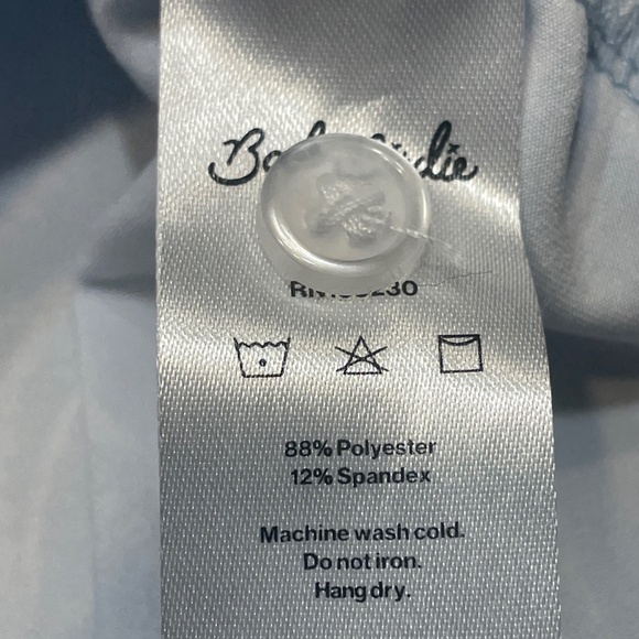 Bad Birdie Golf Polo Tropical Leaf Print Size Medium Color Light Blue - Picture 9 of 16